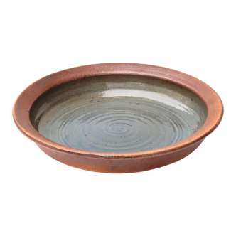 Stoneware dish by Pierre Digan, La Borne, 60s