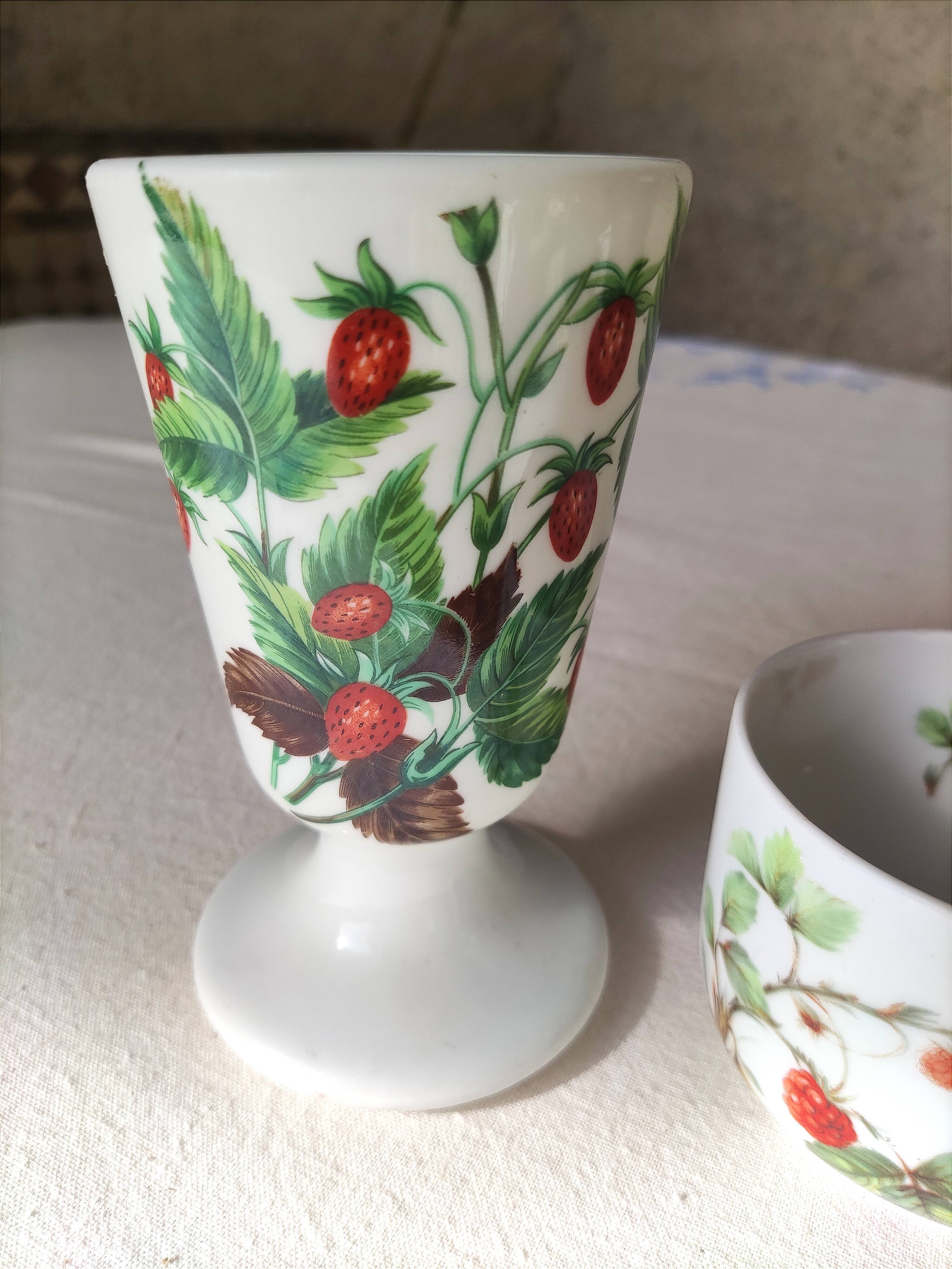 Matching mazagran and cup - paris porcelain