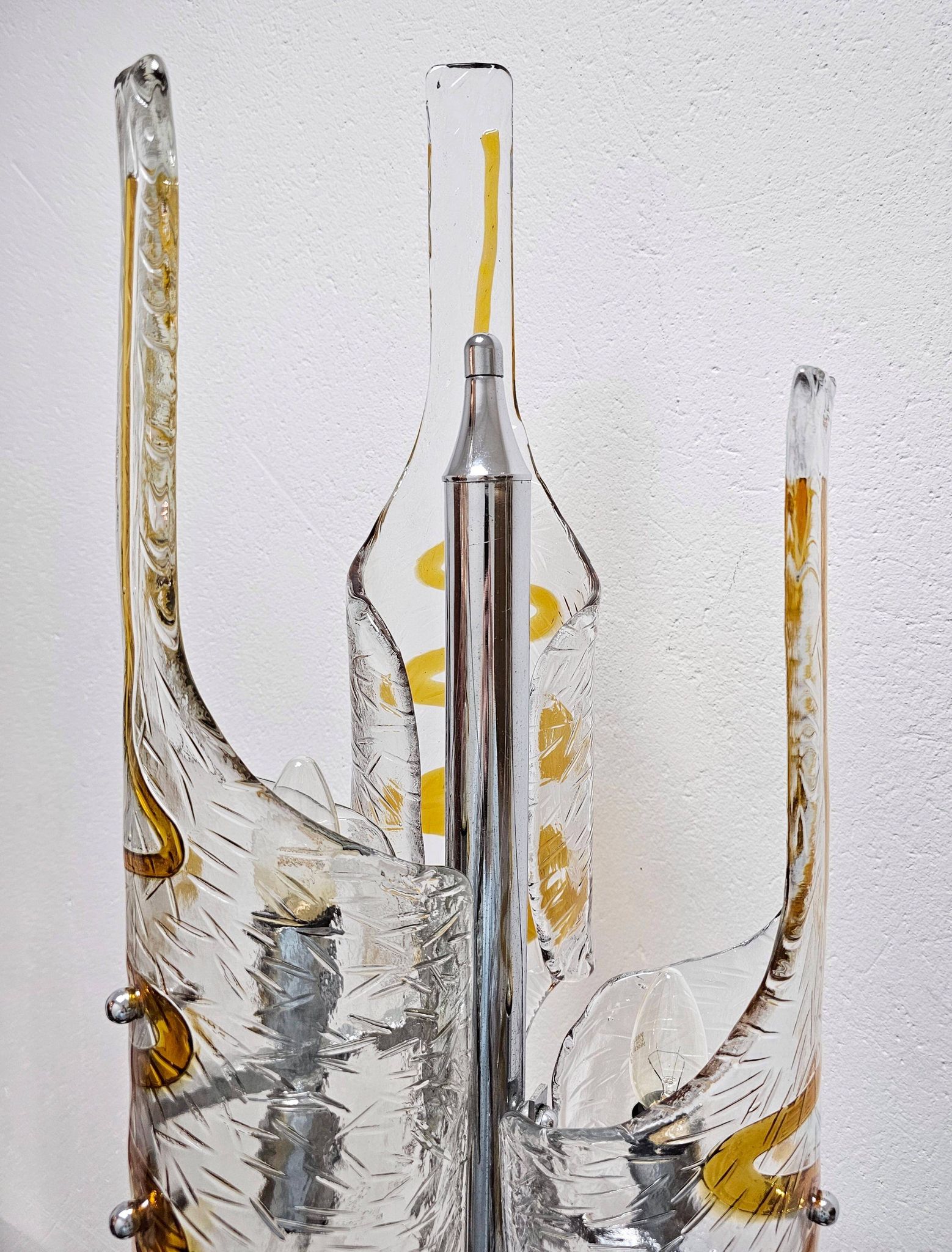 Mazzega floor lamp by Toni Zuccheri in Murano glass 1970s