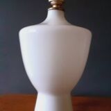 Vintage 50s Lamp Base in White Opaline