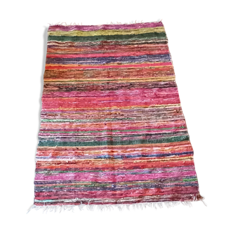 Tapis en coton tissé multicolore - 105x165cm