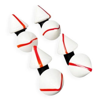 4 appliques murales Miko 23 par Renato Toso pour Leucos, Italie, années 1970.