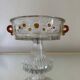 60s crystal glass footed bowl