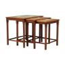 Set of three teak nesting tables, Danish design, 60's