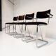 Set metal dining chairs in Gispen style (4), 1970s