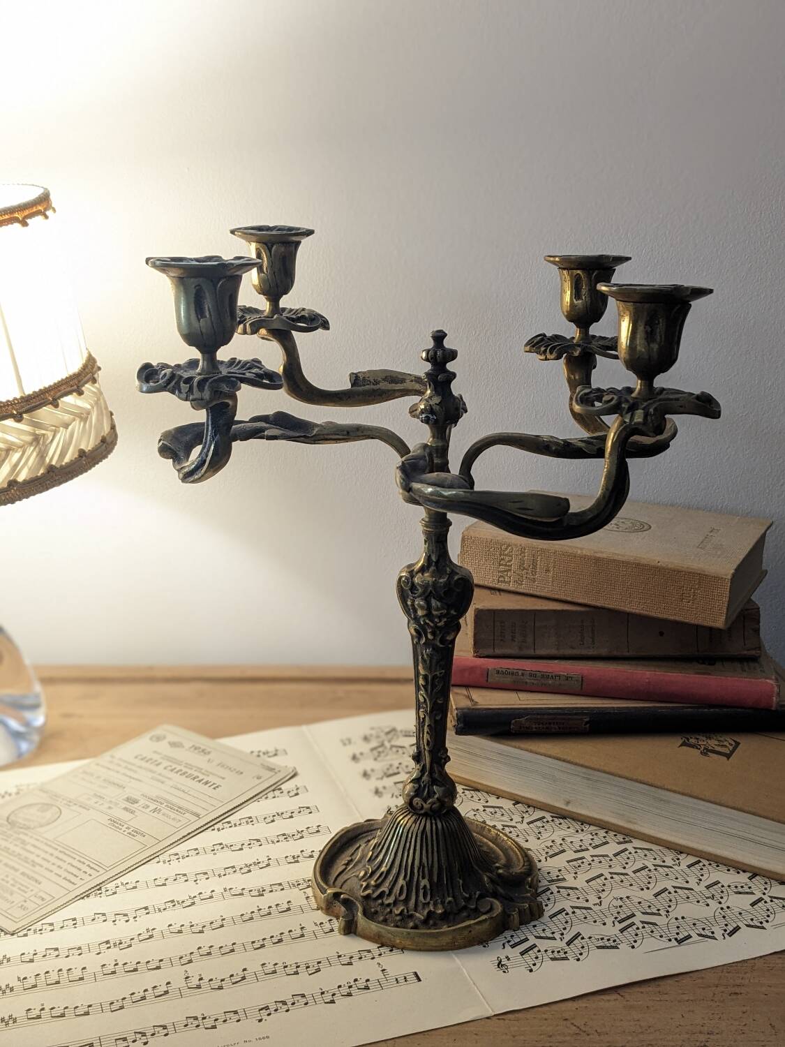 Late 19th century bronze candlestick