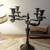 Late 19th century bronze candlestick