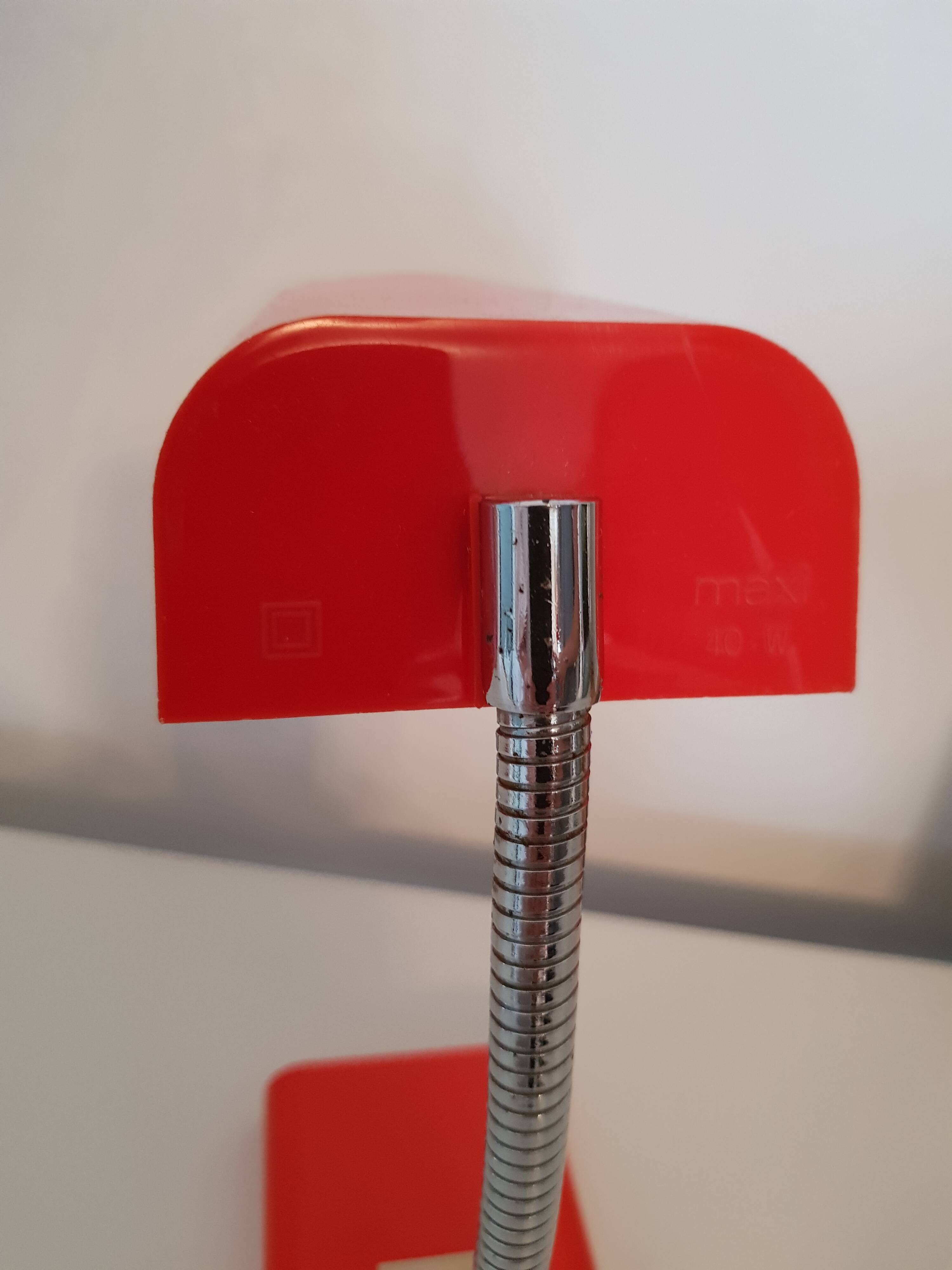 Mini lampe de bureau plastique orange