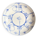 Bowl, bread plate Sarreguemines, "Copenhagen" service in blue earthenware.
