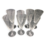 Set of 7 champagne flutes