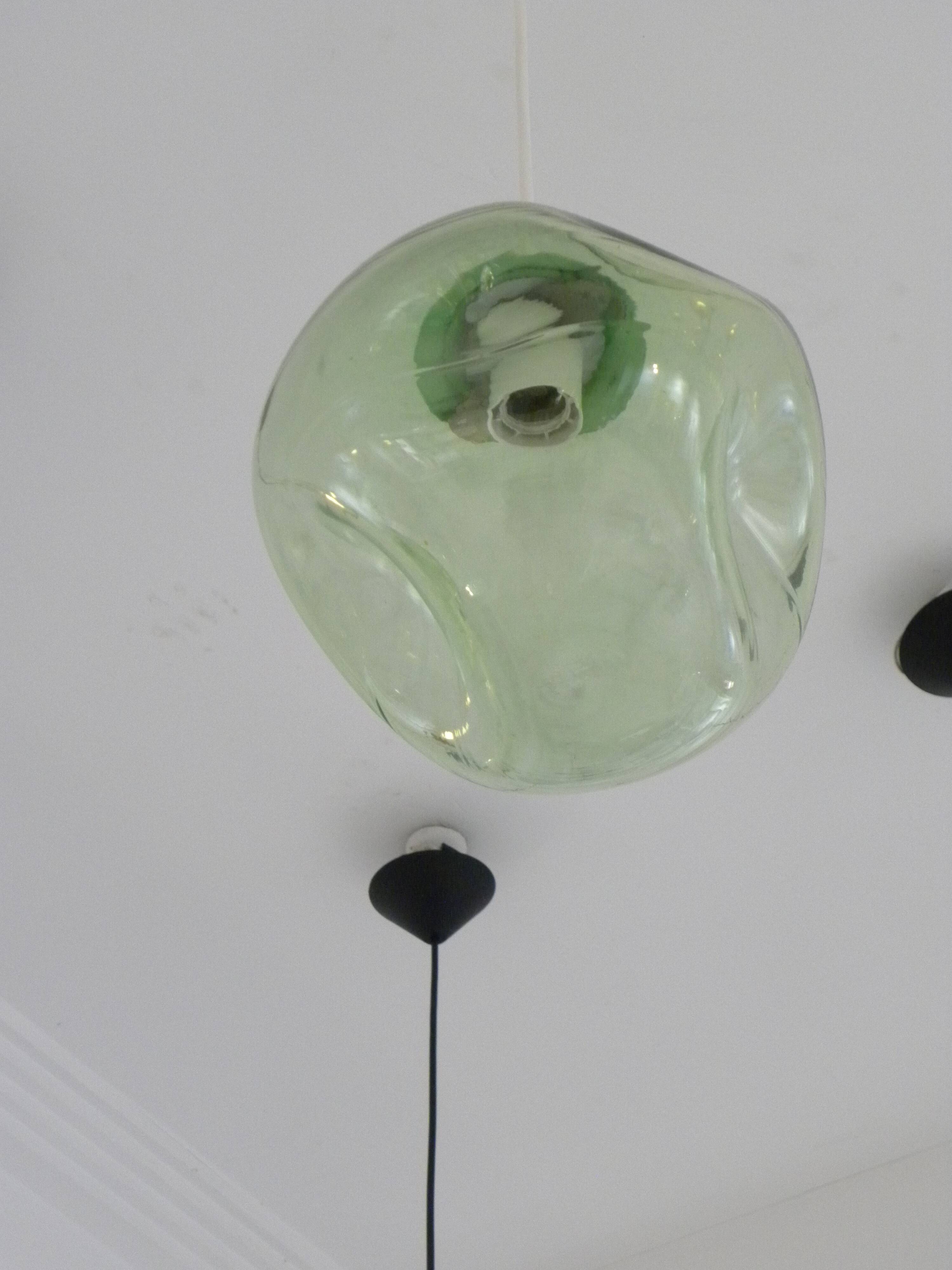 Suspended lamp, globe light fixture, authentic design, Scandinavian style.