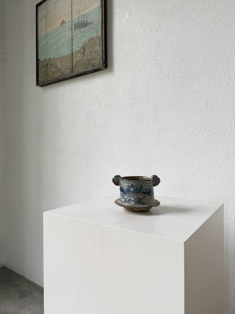 Yvon Gauchot ceramic bowl with handles