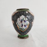 Small copper vase enamelled Persian decoration, circa 1940