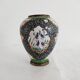 Small copper vase enamelled Persian decoration, circa 1940