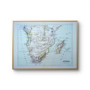 Imprimée en 1885, le sud de l'Afrique.