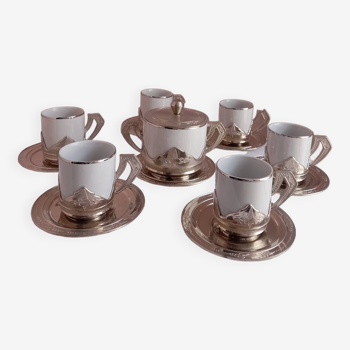 Vintage italian coffee cups in new 800 silver