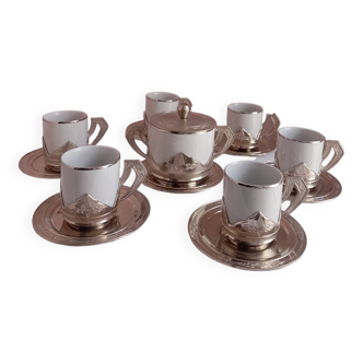 Vintage italian coffee cups in new 800 silver