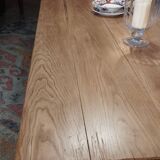 Solid oak farmhouse table 260x100