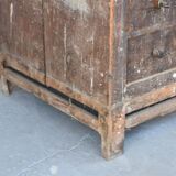 Commode établi rustique avec étau début XIXème