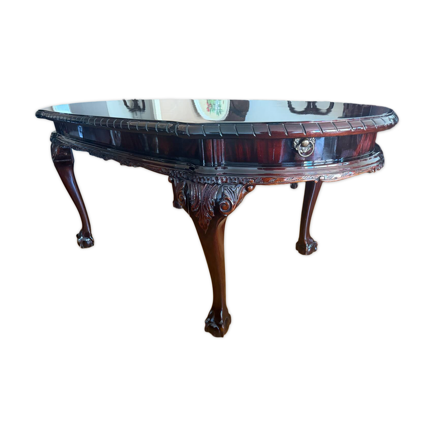 Table de salle à manger italienne – Style Rococo / Louis XV – Vernis m