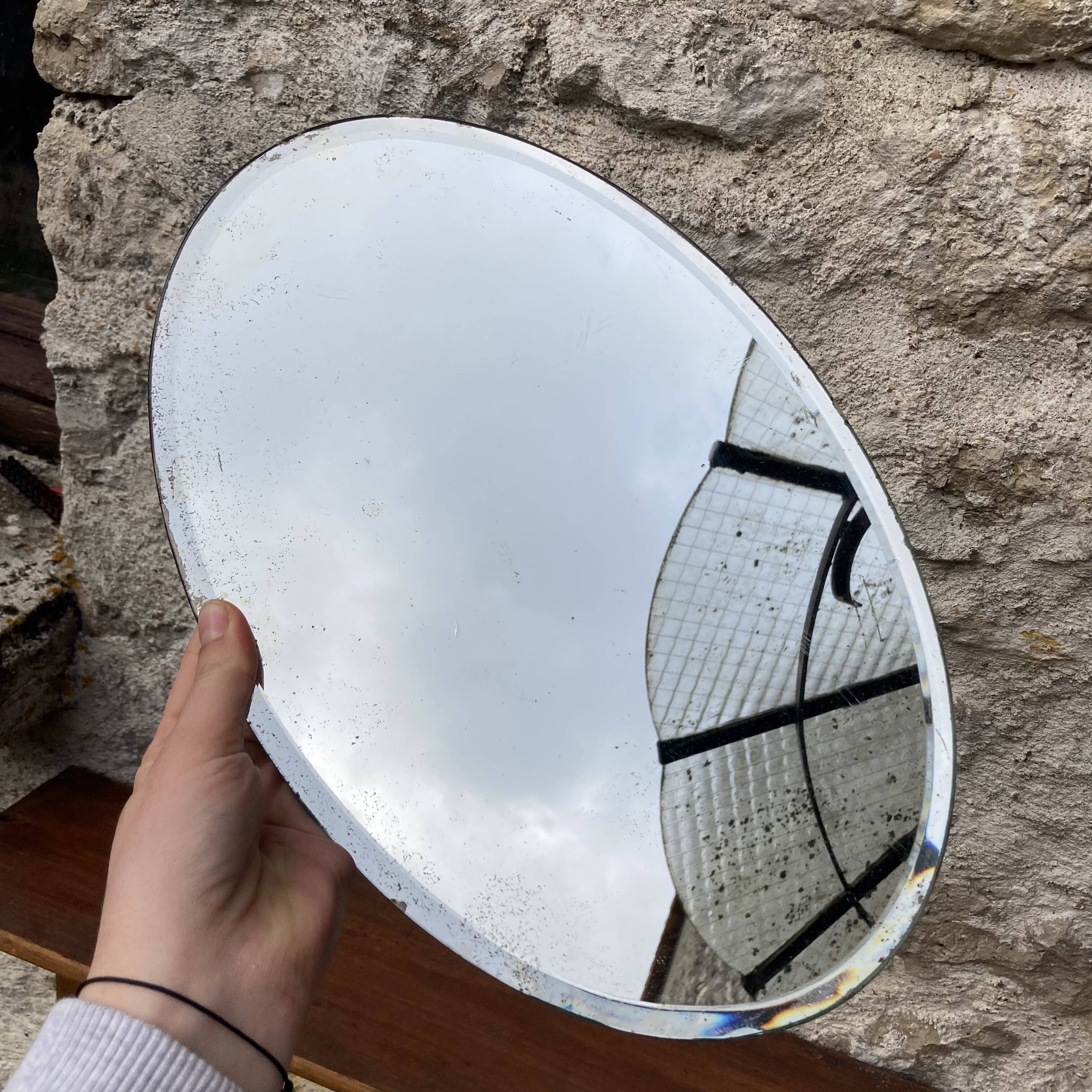 Miroir ancien biseauté