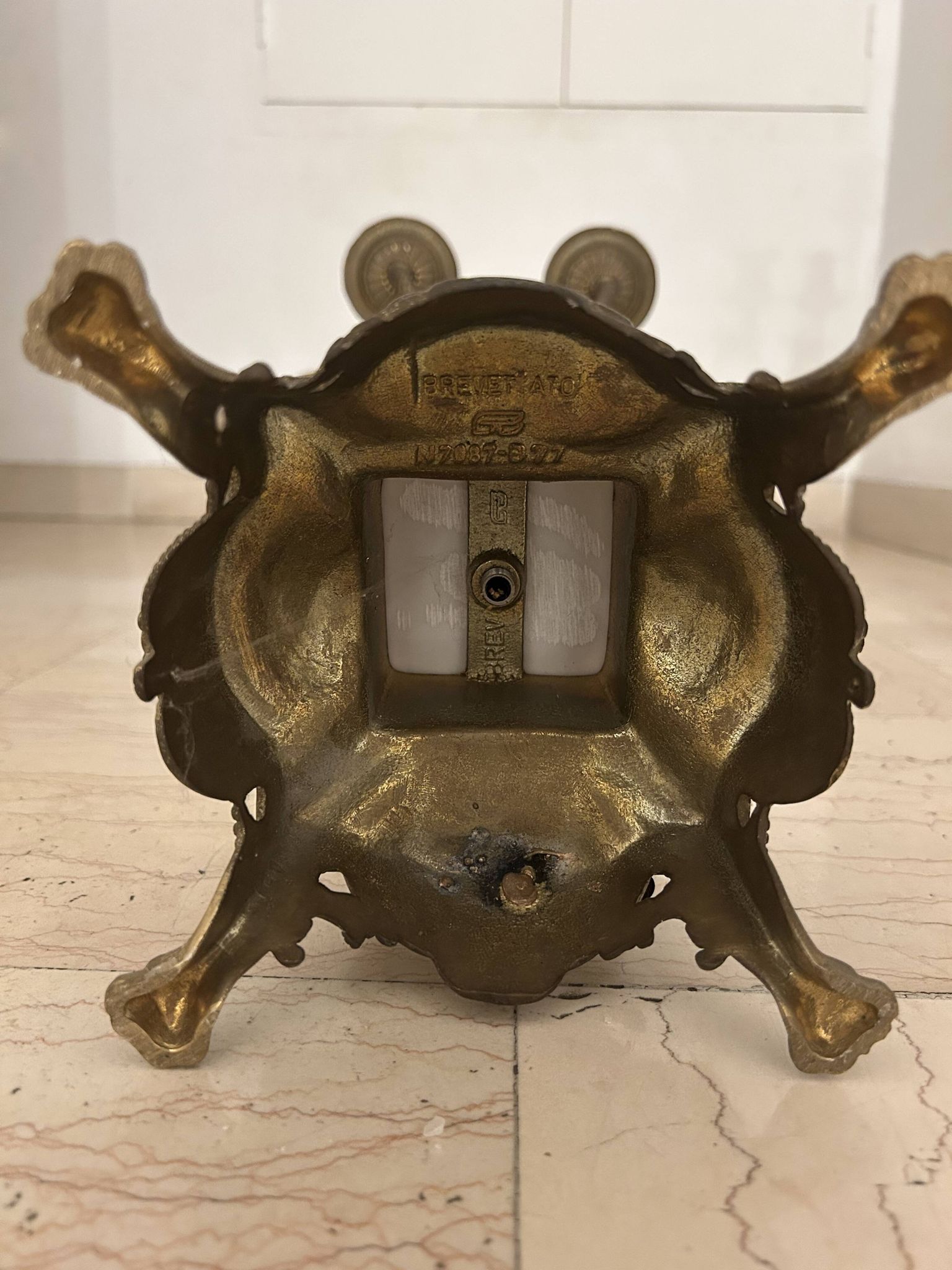 Pair of large 7-light candelabra - 69 cm - Bronze - Putti