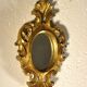 Small golden baroque mirror 24 x 15 cm