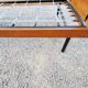Banquette des années 60 en chêne et pieds métalliques