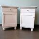 Pair of vintage wooden bedside tables