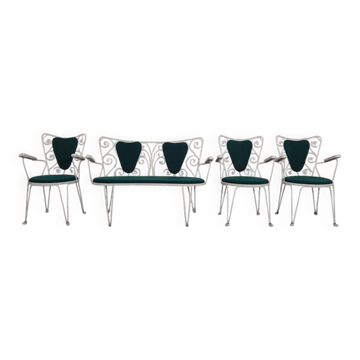 Garden Sofa and Chairs from Mauser, 1960s, Set of 4