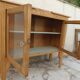 Art Deco sideboard in wood, with 2 glass doors.