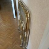 Brass and glass trolley from the 70s, foldable, perfect condition