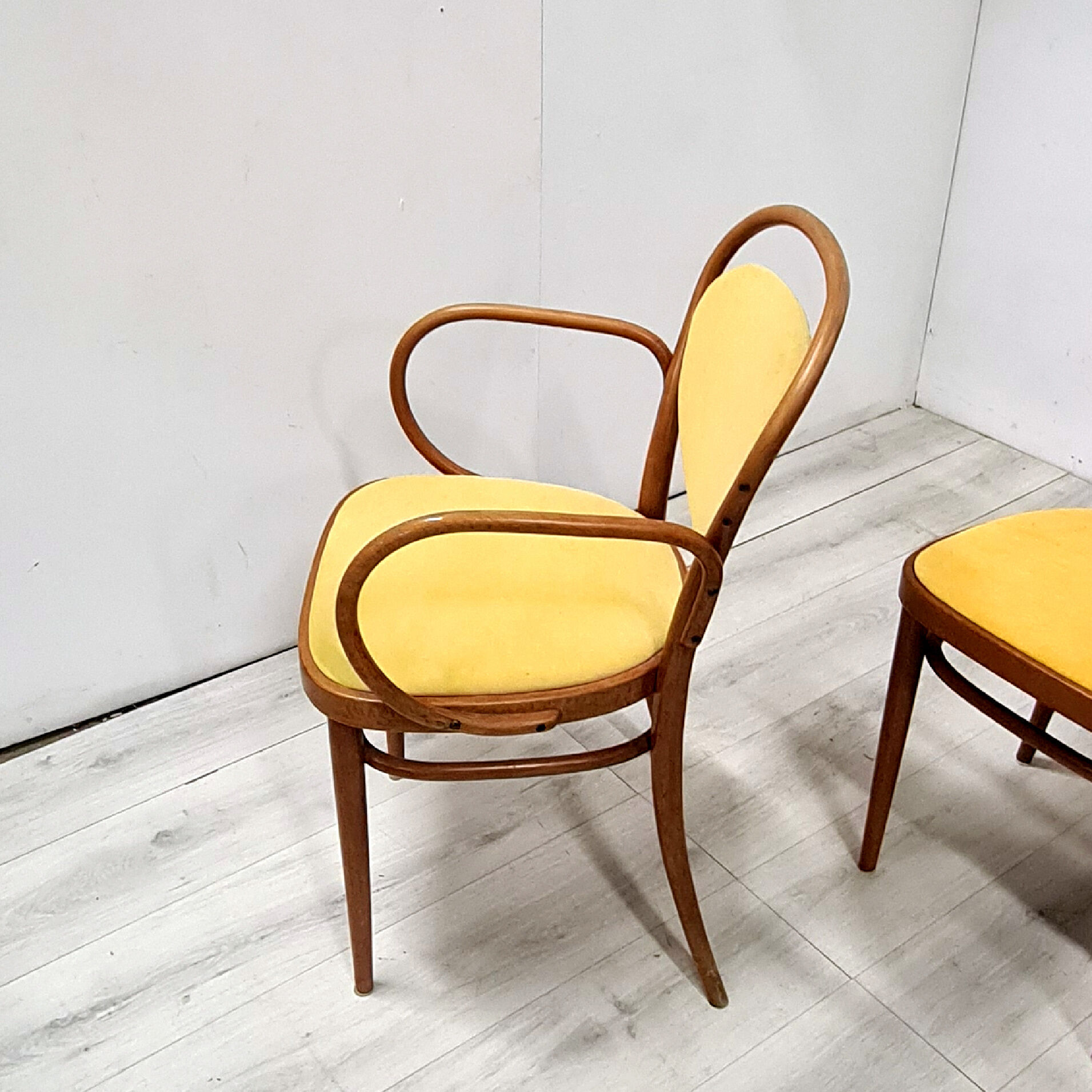 Set of 9 model 215 dining chair  for Thonet, Austria 1980s