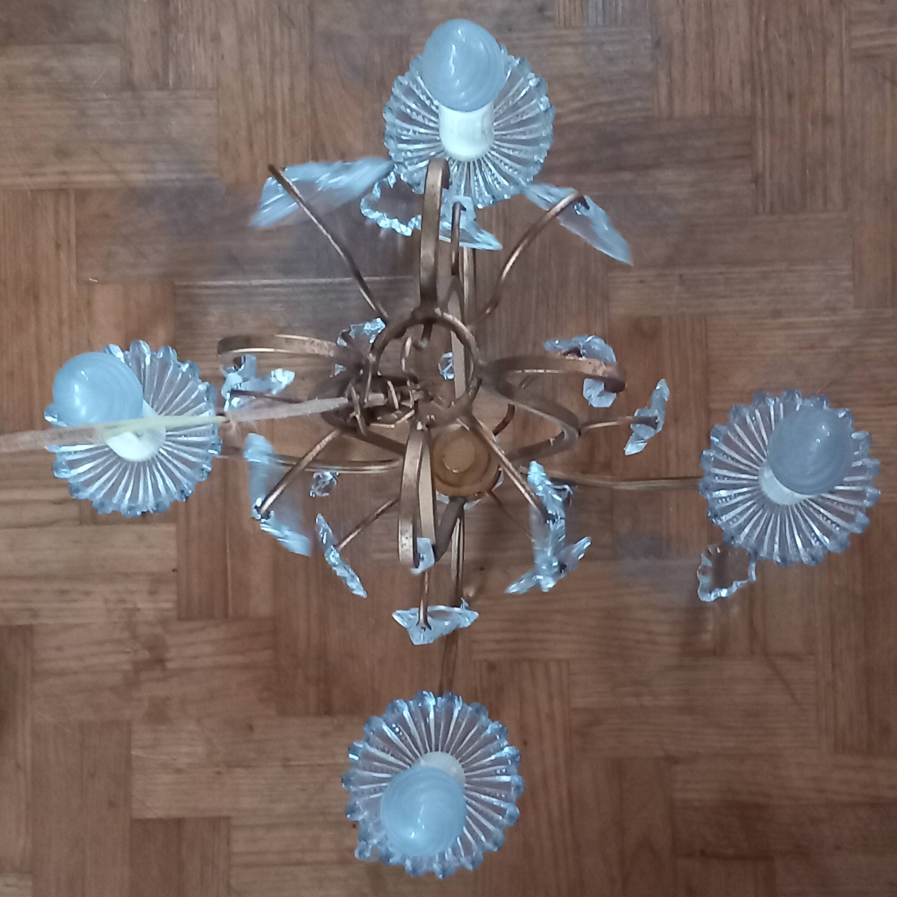 Antique chandelier with tassels