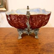Antique Asian planter in glazed porcelain.