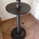 Wooden floor lamp turned in the spirit of Charles Dudouyt / art deco style