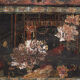 Antique chest painted in pine wood – China, around 1900