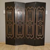 Wooden screen lasked and engraved circa 1980