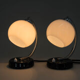 Ensemble de deux lampes de table art déco, années 1930
