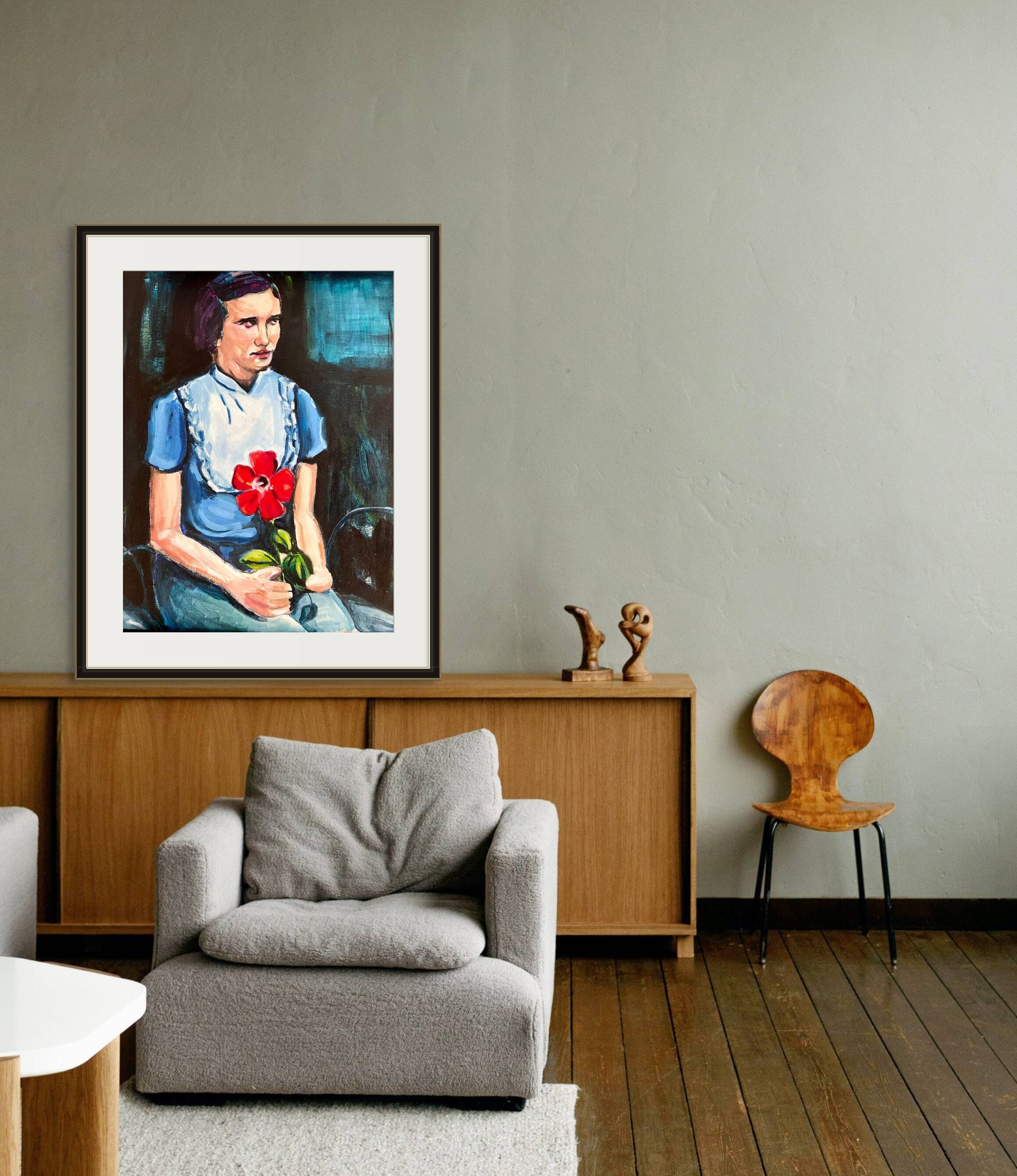 Portrait d'une jeune fille réalisé par l'artiste Cristina Barr