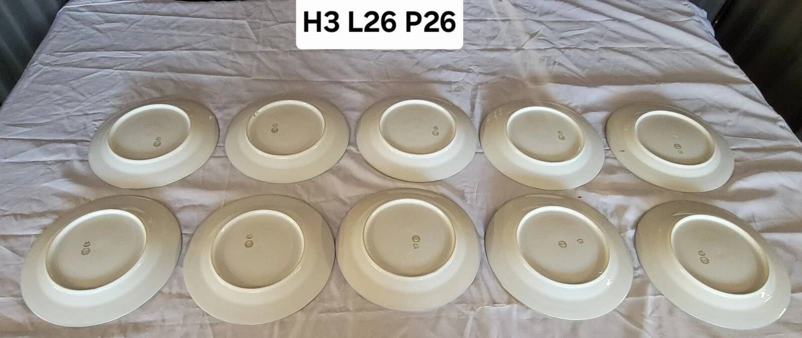 J. Pouyat Limoges: set of 10 fine porcelain plates, decorated