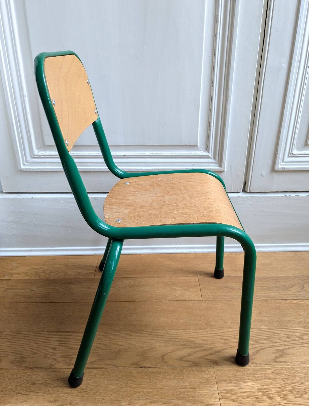 Vintage green school chair