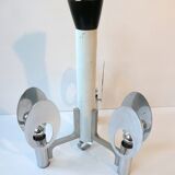 Lamp ceiling light chandelier chrome and steel lacquered white vintage space age 70's seventies 1970