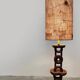 Danish vintage wooden floor lamp 1970 'Totem'