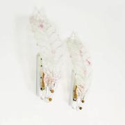 Pair of 80s Murano glass 'Foglio' wall lamps