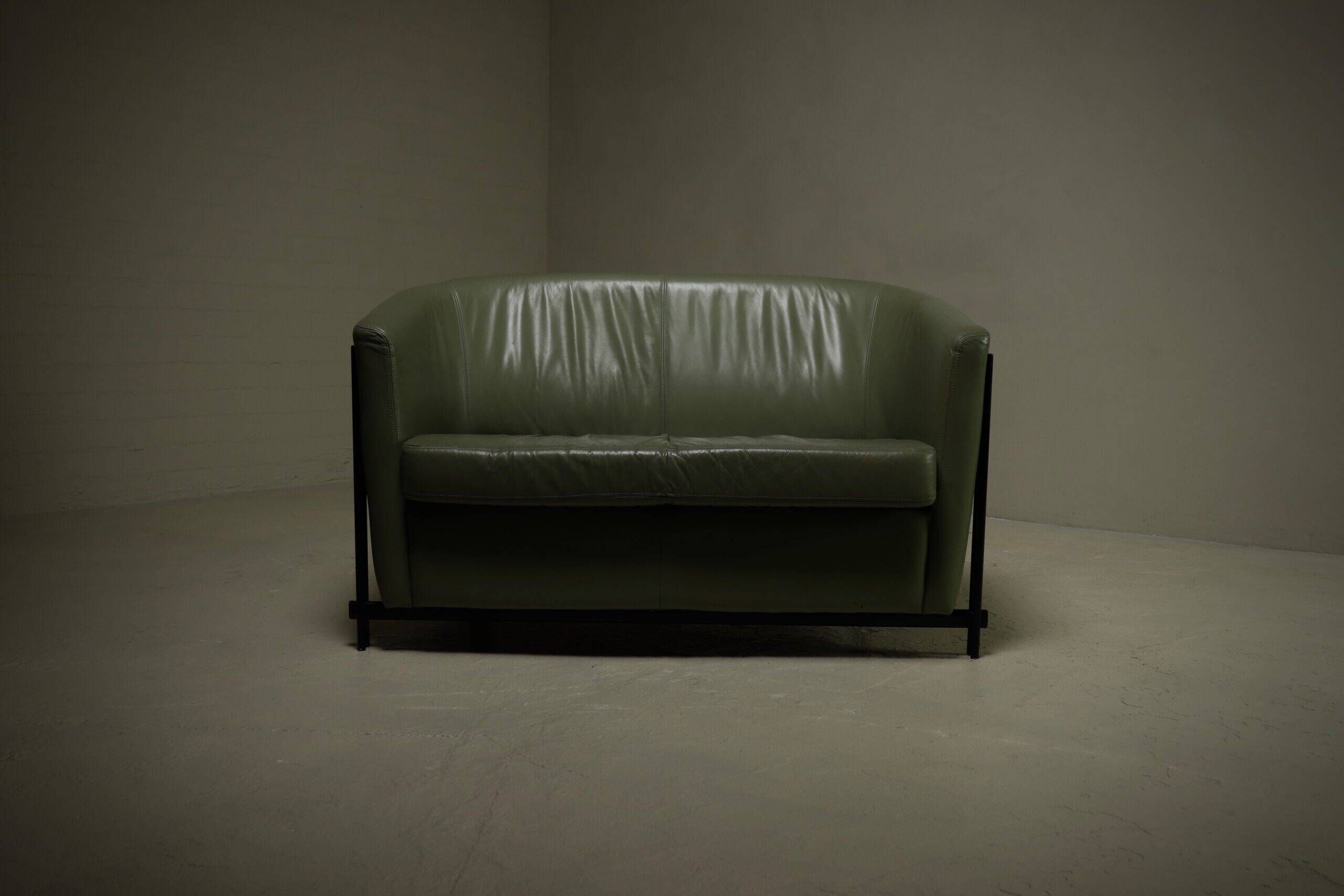 Canapé en cuir postmoderne par Touche années 1980