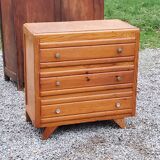 Commode vintage des années 50 pieds compas 3 tiroirs