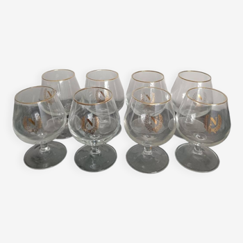 Lot de 8 verres à cognac Napoléon