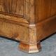 Antique walnut commode from 1860 with a marble top and original key.