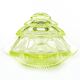 Art Deco bonbonniere, uranium crystal, Poland, 1930s
